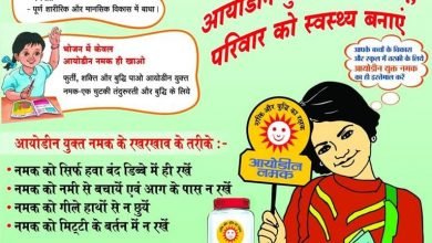 Photo of आयोडिन के प्रति लोगों को जागरूक करने को आज से ग्लोबल आयोडिन अल्पता बचाव सप्ताह